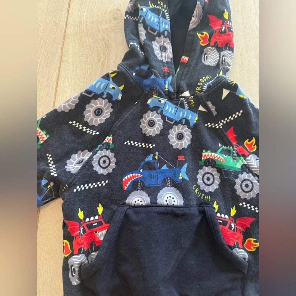 Little Sleepies 3T - Monster Truck Madness, Limited Edition, Pullover Hoodie - Picture 8 of 10